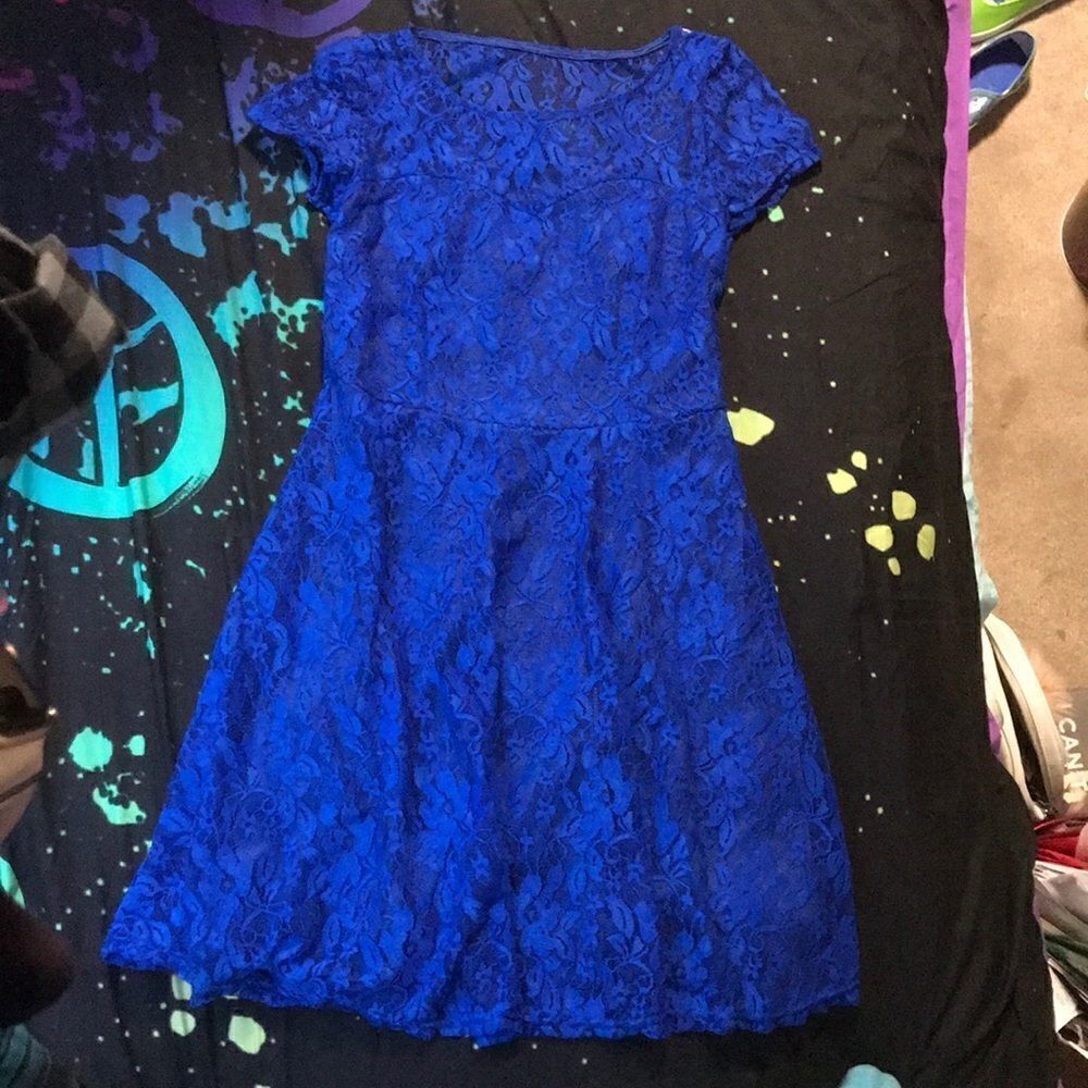 🔹Blue Lace Sweetheart Style Dress Junior’s Medium